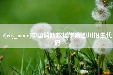 澳门中国消防救援学院四川招生代码