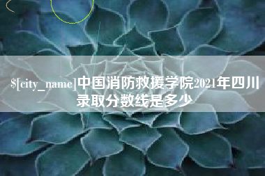 澳门中国消防救援学院2021年四川录取分数线是多少