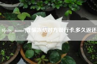 澳门诈骗冻结对方银行卡,多久返还