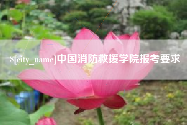 澳门中国消防救援学院报考要求
