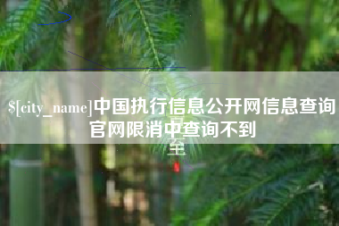 澳门中国执行信息公开网信息查询官网限消中查询不到