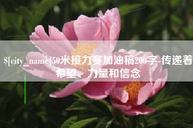 澳门50米接力赛加油稿200字-传递着希望、力量和信念