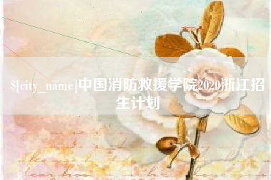 澳门中国消防救援学院2020浙江招生计划