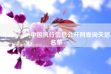 澳门中国执行信息公开网查询失信名单
