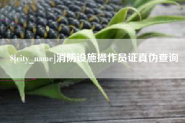 澳门消防设施操作员证真伪查询