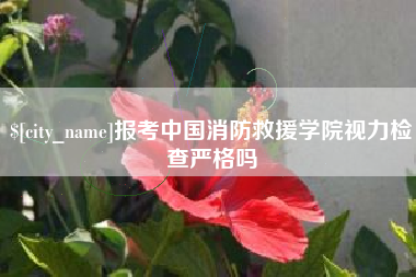 澳门报考中国消防救援学院视力检查严格吗