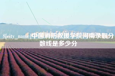 澳门中国消防救援学院河南录取分数线是多少分