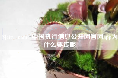 澳门中国执行信息公开网官网app为什么要钱呢